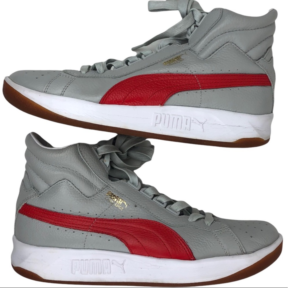 PUMA Mens Challenge Athletic Shoe Gray Sneaker High Top Size 8.5